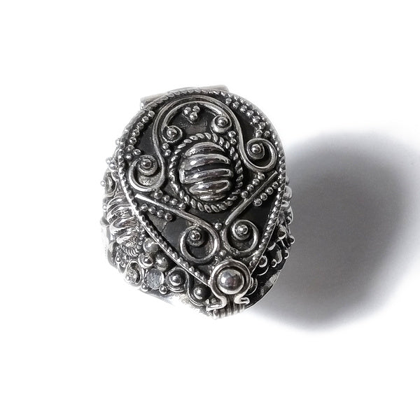 ANELLO AMLA argento 925 veleno puntinato goccia | Gioielli etnici