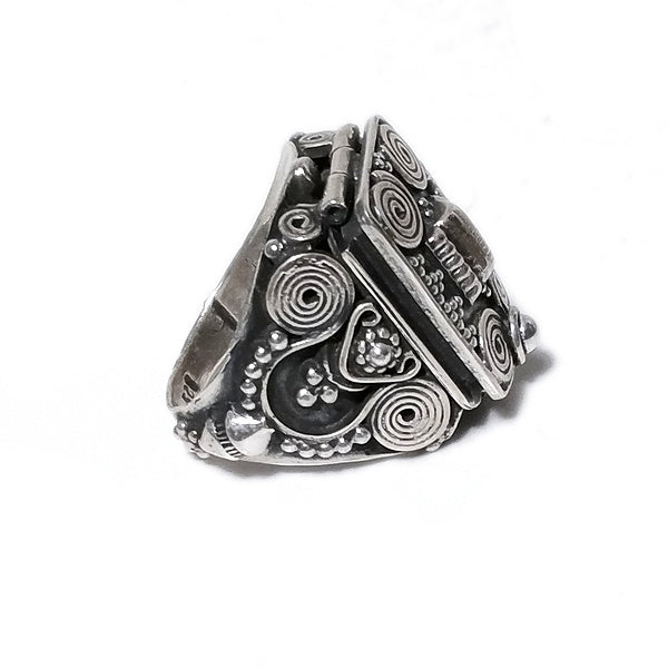 ANELLO HAMPI argento 925 veleno puntinato con pietra | Gioielli etnici