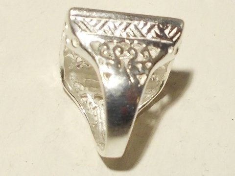 Rectangular perforated silver OM ring