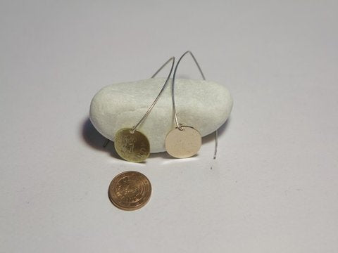 EARRINGS in silver with medal