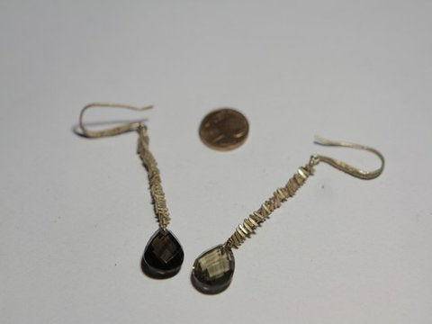 EARRINGS woman with SMOKE QUARTZ