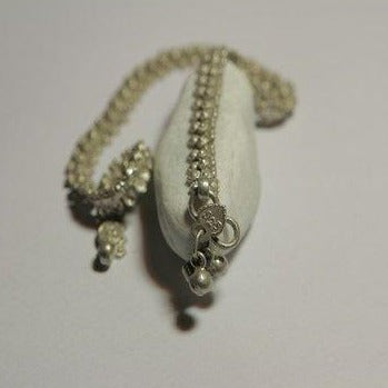 Semi-rigid silver anklet - DALTONGANJ