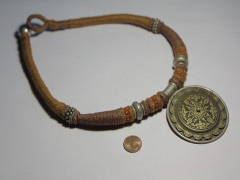 freeitalianjewels - Collana etnica argento e ACCIAO DAMAScO - ilmondodiwit - Collana