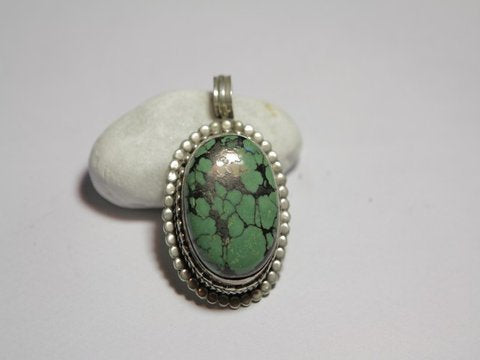 ETHNIC pendant with turquoise stone