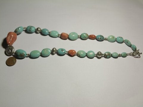 freeitalianjewels - Collana pietre dure - Turchese e Corallo - ilmondodiwit - Collana