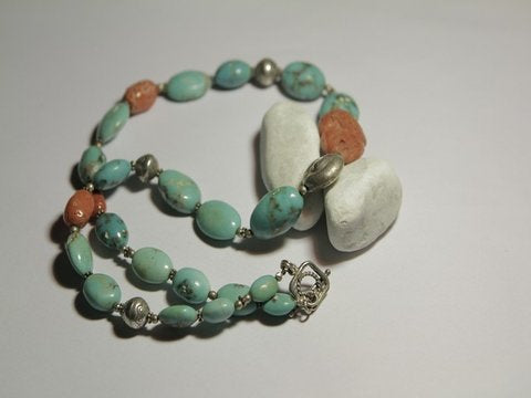freeitalianjewels - Collana pietre dure - Turchese e Corallo - ilmondodiwit - Collana