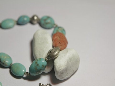 freeitalianjewels - Collana pietre dure - Turchese e Corallo - ilmondodiwit - Collana