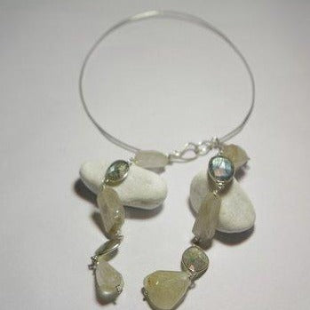 Collana argento con ciondolo in pietre dure