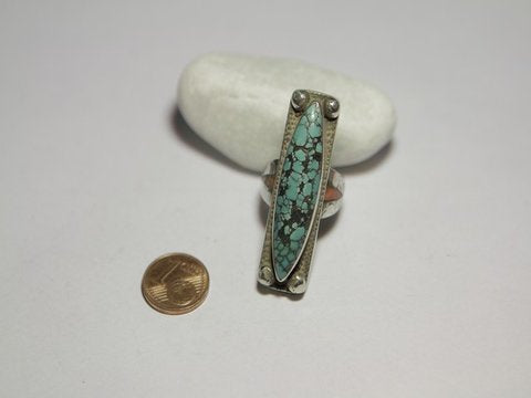 anello argento con turchese