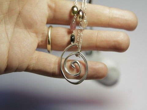 freeitalianjewels - Collana SPIRALE argento e TORMALINA - ilmondodiwit - Collana