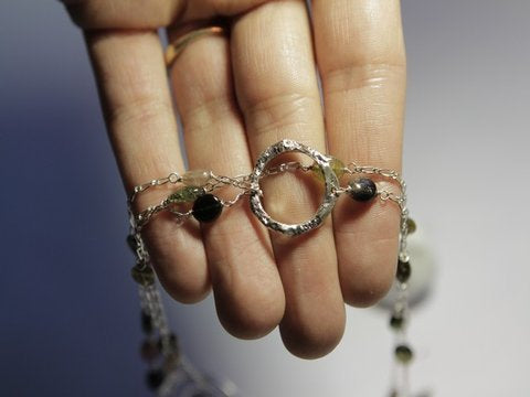 freeitalianjewels - Collana SPIRALE argento e TORMALINA - ilmondodiwit - Collana