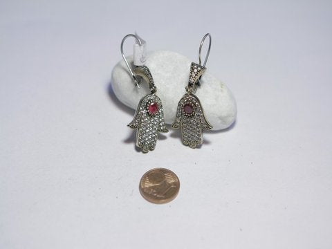 Hand of Fatima silver EARRINGS