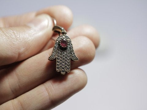 Hand of Fatima silver EARRINGS