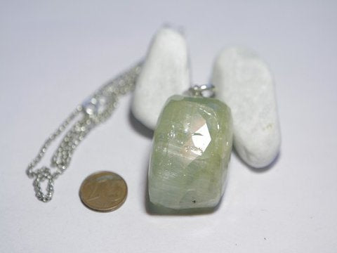 Silver chain with ETHNIC pendant with turquoise stone