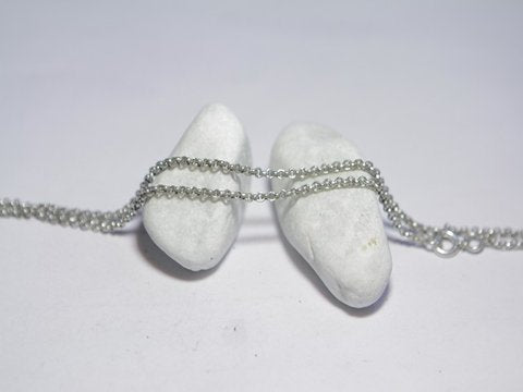 Silver chain with ETHNIC pendant with turquoise stone