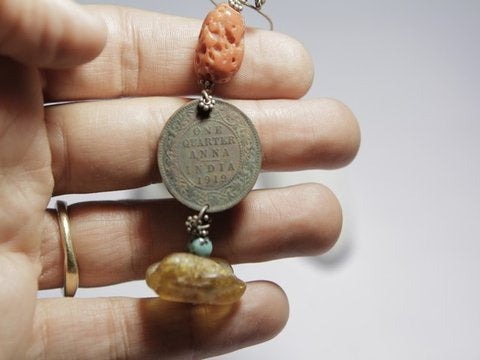Ethnic EARRINGS with Indian currency
