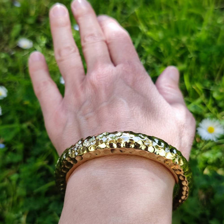 VIDUR Bracciale indiano artigianale in ottone