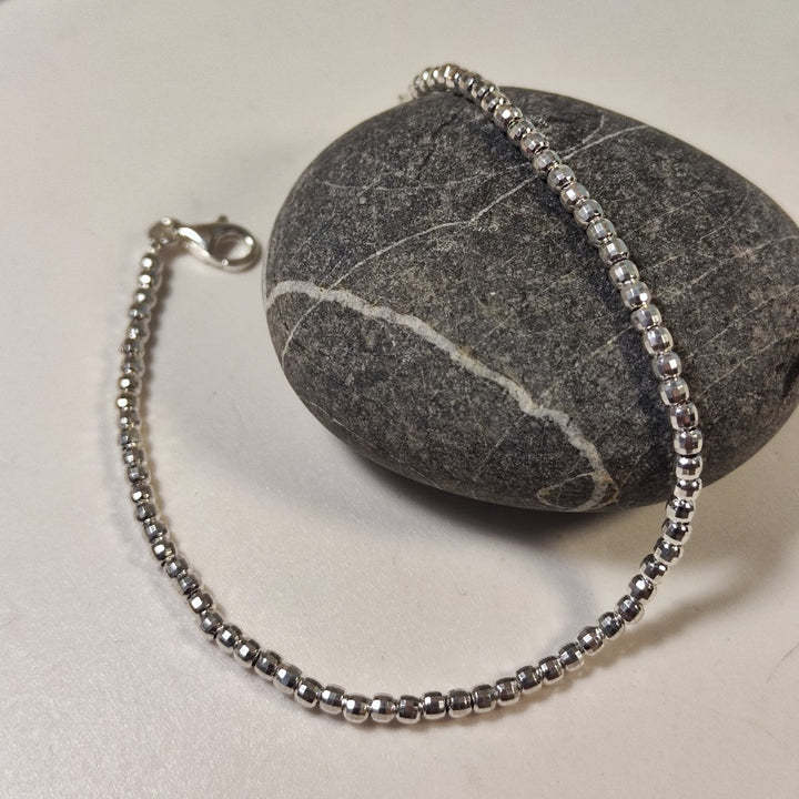 Bracciale diamantato d'argento 925