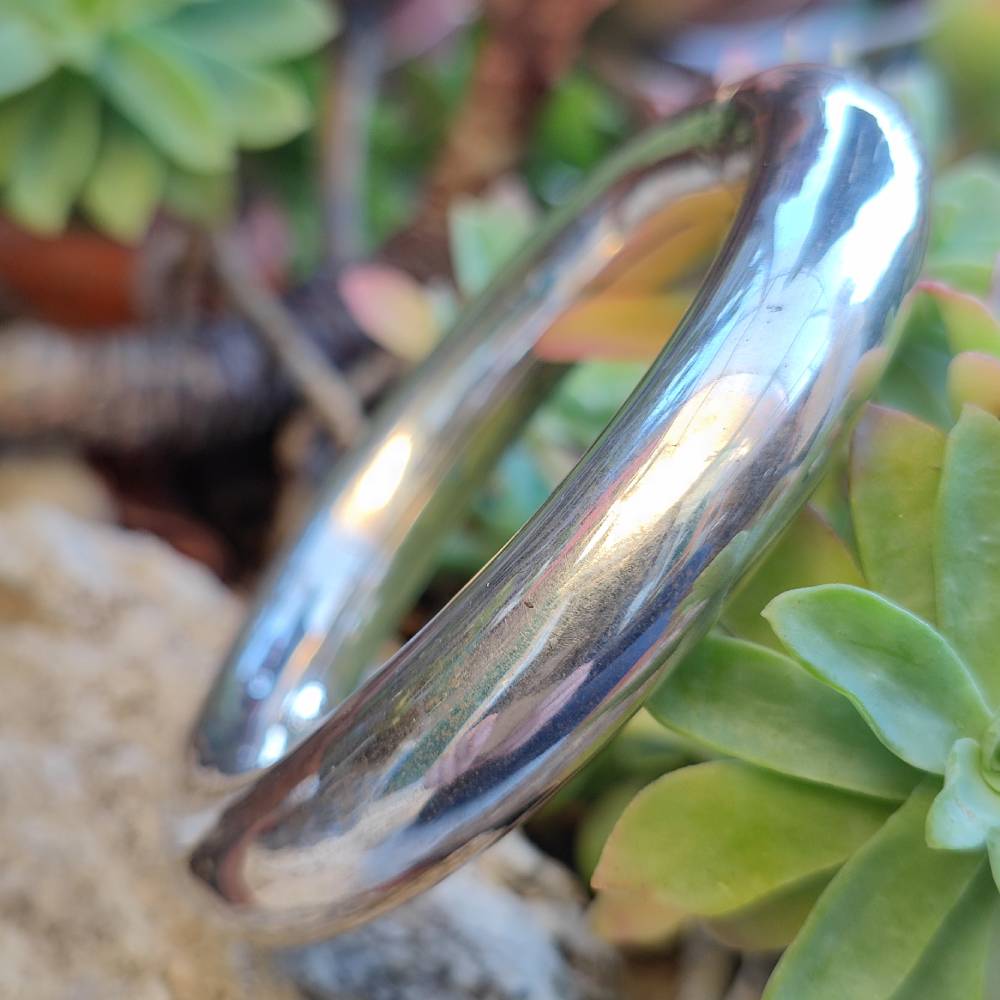 BRACELET in 925 silver with a rounded band - GHATOL