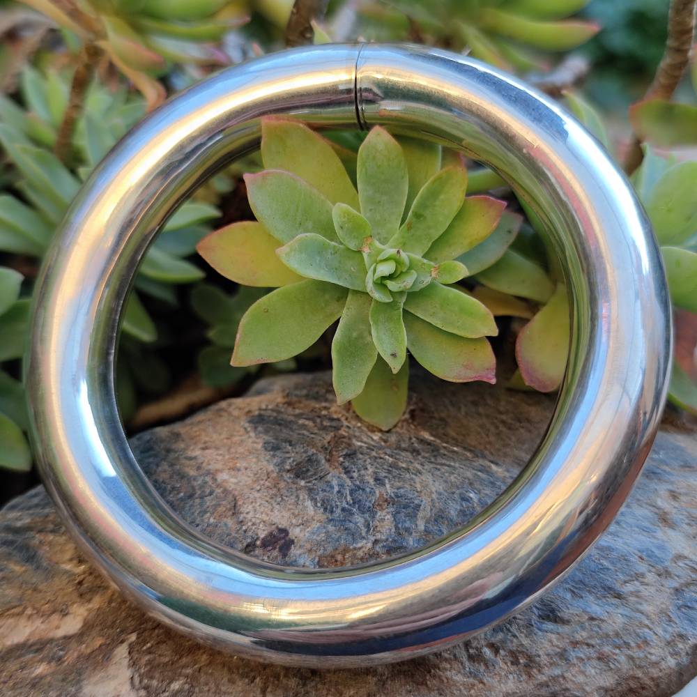 BRACELET in 925 silver with a rounded band - GHATOL