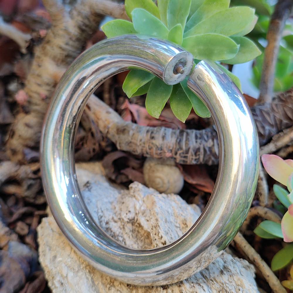 BRACELET in 925 silver with a rounded band - GHATOL
