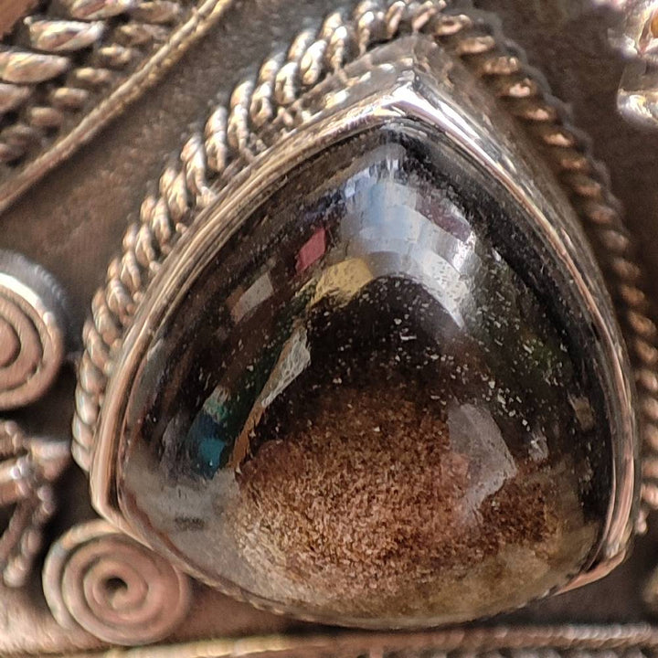 Bracciale rigido in argento 925 con pietra - HARIPURA