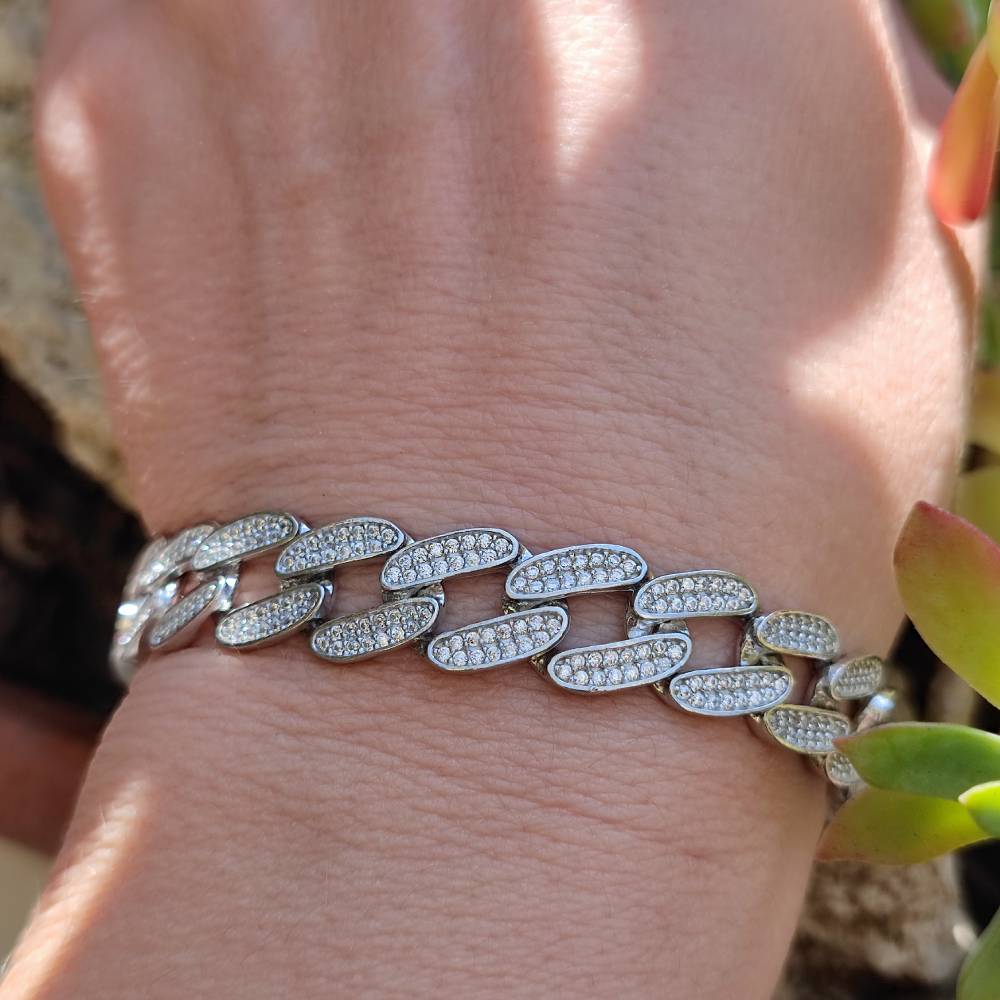 Bracciale in argento 925 maglia groumette - ADELE