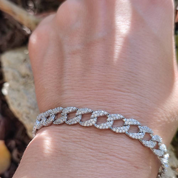 Bracciale in argento 925 maglia groumette - AURORA