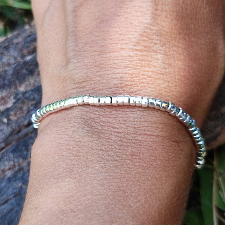 BRACCIALE ARGENTO a cilindri piccoli - GAJNER
