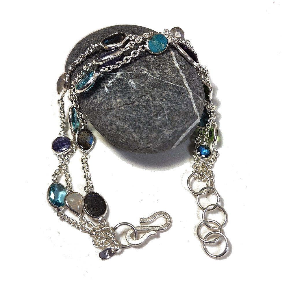 BRACCIALE con pietre in argento - YAMIR
