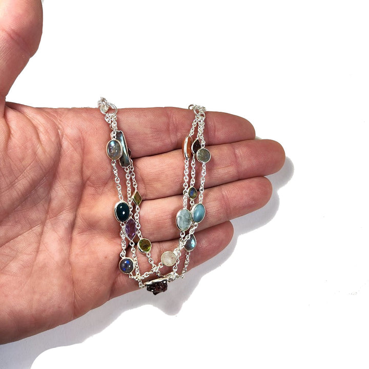 BRACCIALE con pietre in argento - NAISHA