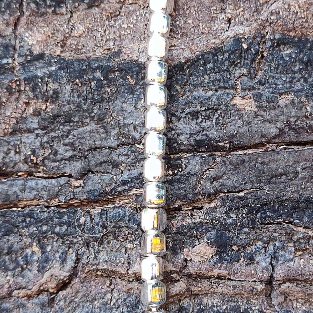 BRACCIALE ARGENTO pepite sfaccettate - HARIDWAR