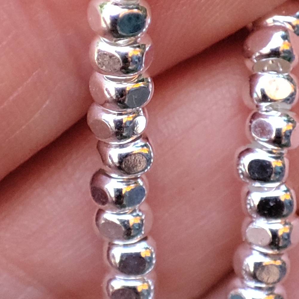 BRACCIALE ARGENTO a sfere sfaccettate - GURUVAYUR