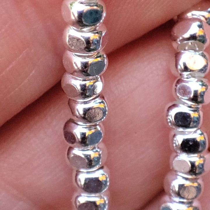 BRACCIALE ARGENTO a sfere sfaccettate - GURUVAYUR
