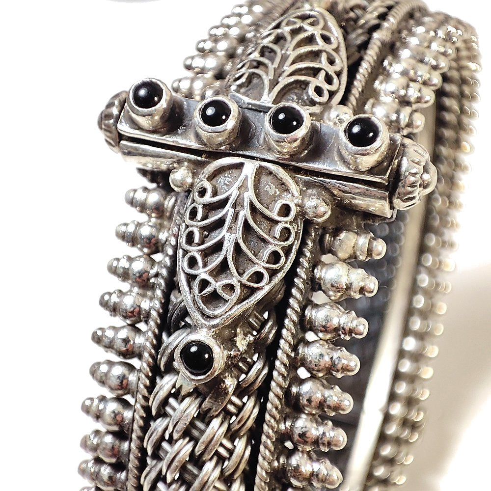 BRACCIALE etnico NIRA fascia larga filigrana