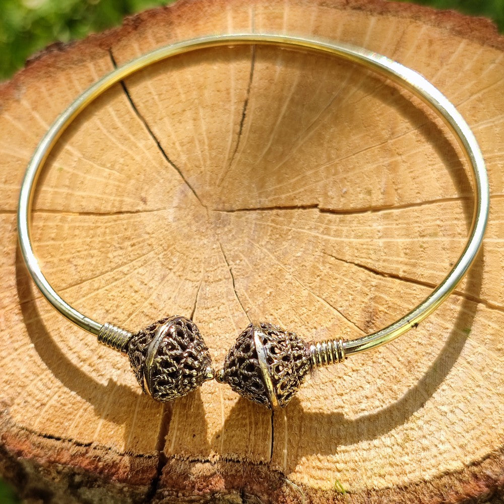 VINAYAK Bracciale indiano artigianale in ottone