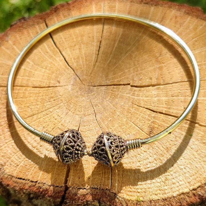 VINAYAK Bracciale indiano artigianale in ottone