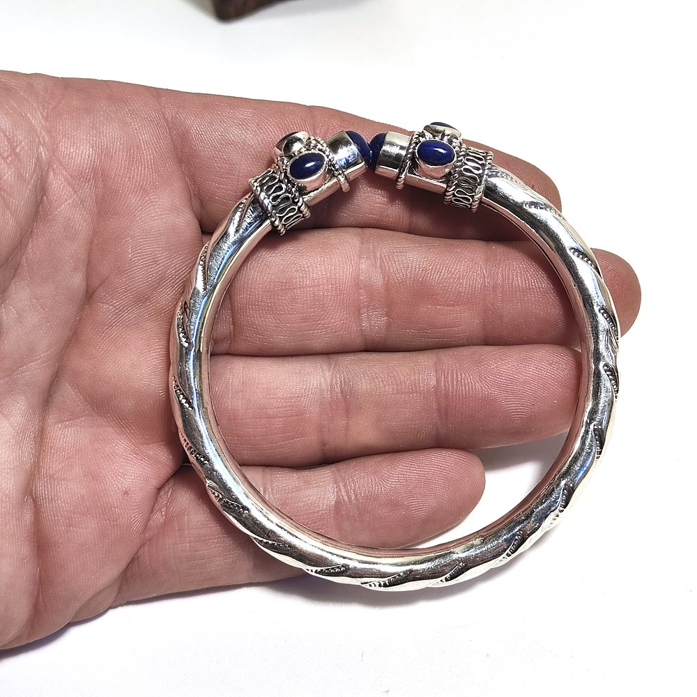 Bracciale rigido MAHA con LAPISLAZZULI in argento 925