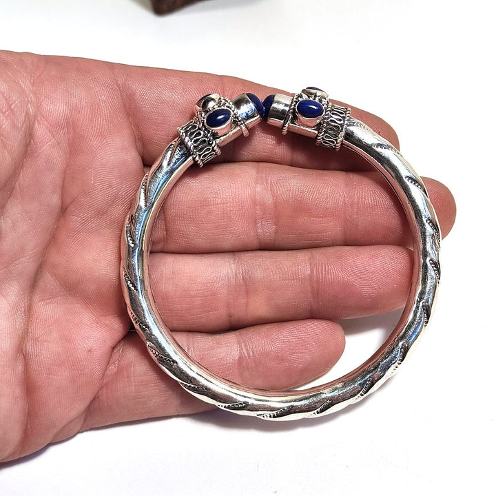 Bracciale rigido MAHA con LAPISLAZZULI in argento 925