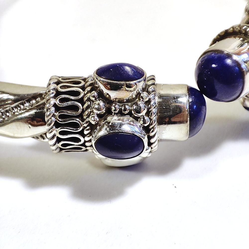 Bracciale rigido MAHA con LAPISLAZZULI in argento 925