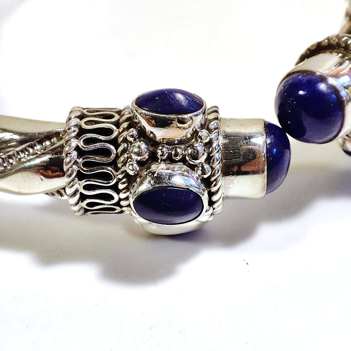 Bracciale rigido MAHA con LAPISLAZZULI in argento 925