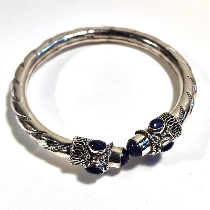 Bracciale rigido MAHA con LAPISLAZZULI in argento 925