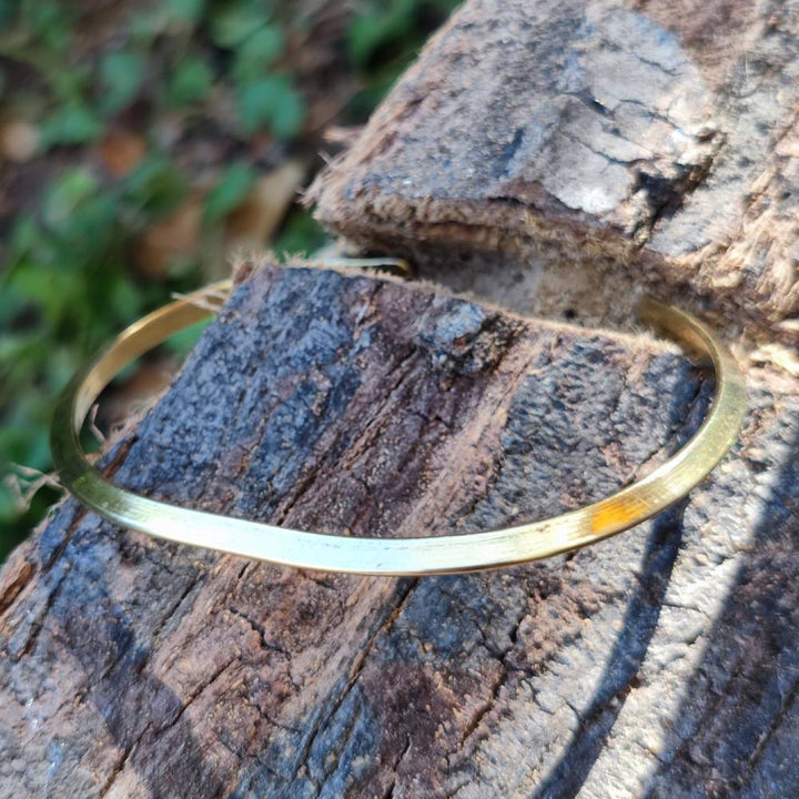 Bracciale rigido etnico in ottone Priya