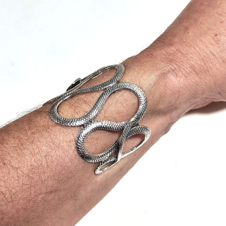 BRACCIALE schiava a forma di SERPENTE in argento 925 - ADAMO