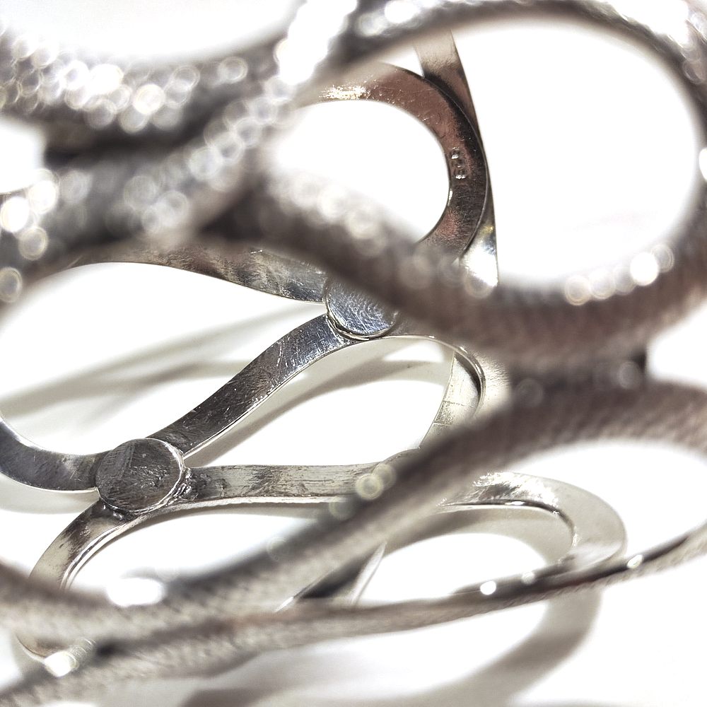 BRACCIALE schiava a forma di SERPENTE in argento 925 - ADAMO