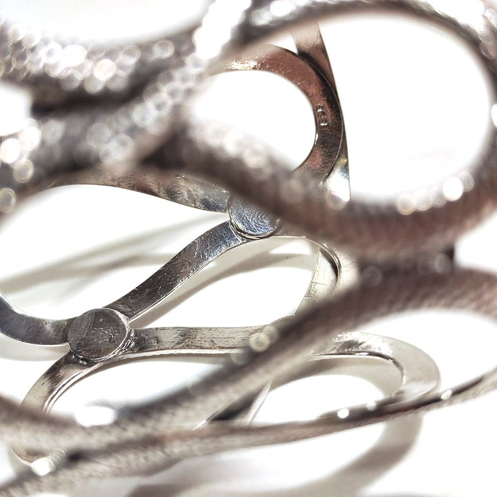 BRACCIALE schiava a forma di SERPENTE in argento 925 - ADAMO