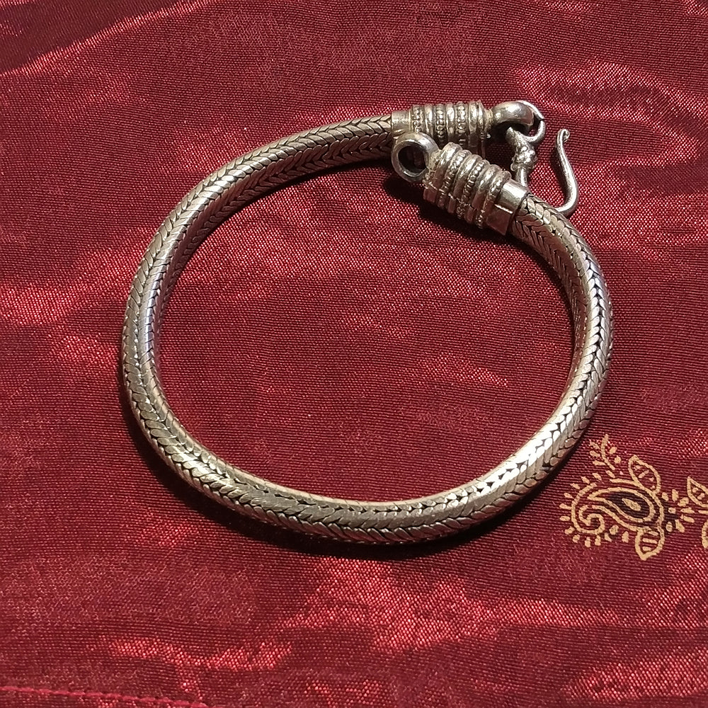 Bracciale Snake argento Uomo Donna mezzo tondo