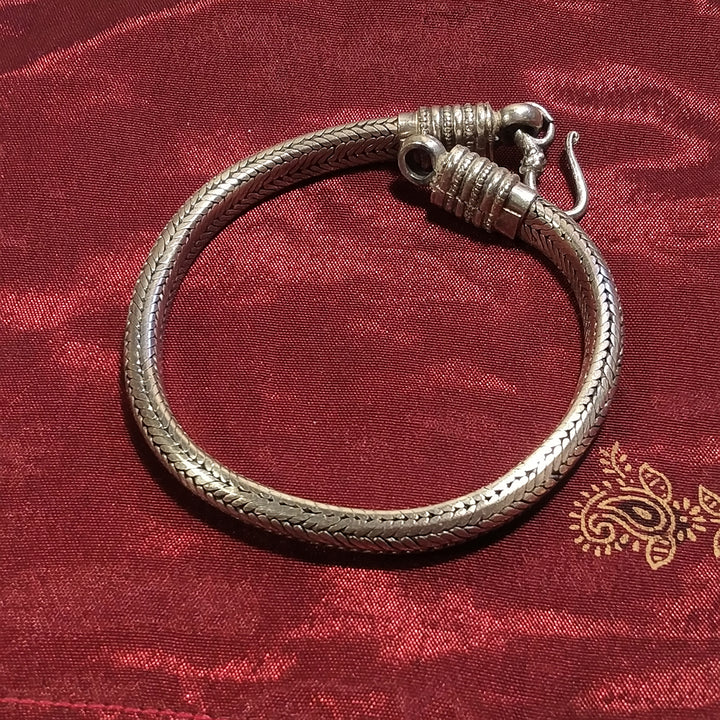 Bracciale Snake argento Uomo Donna mezzo tondo
