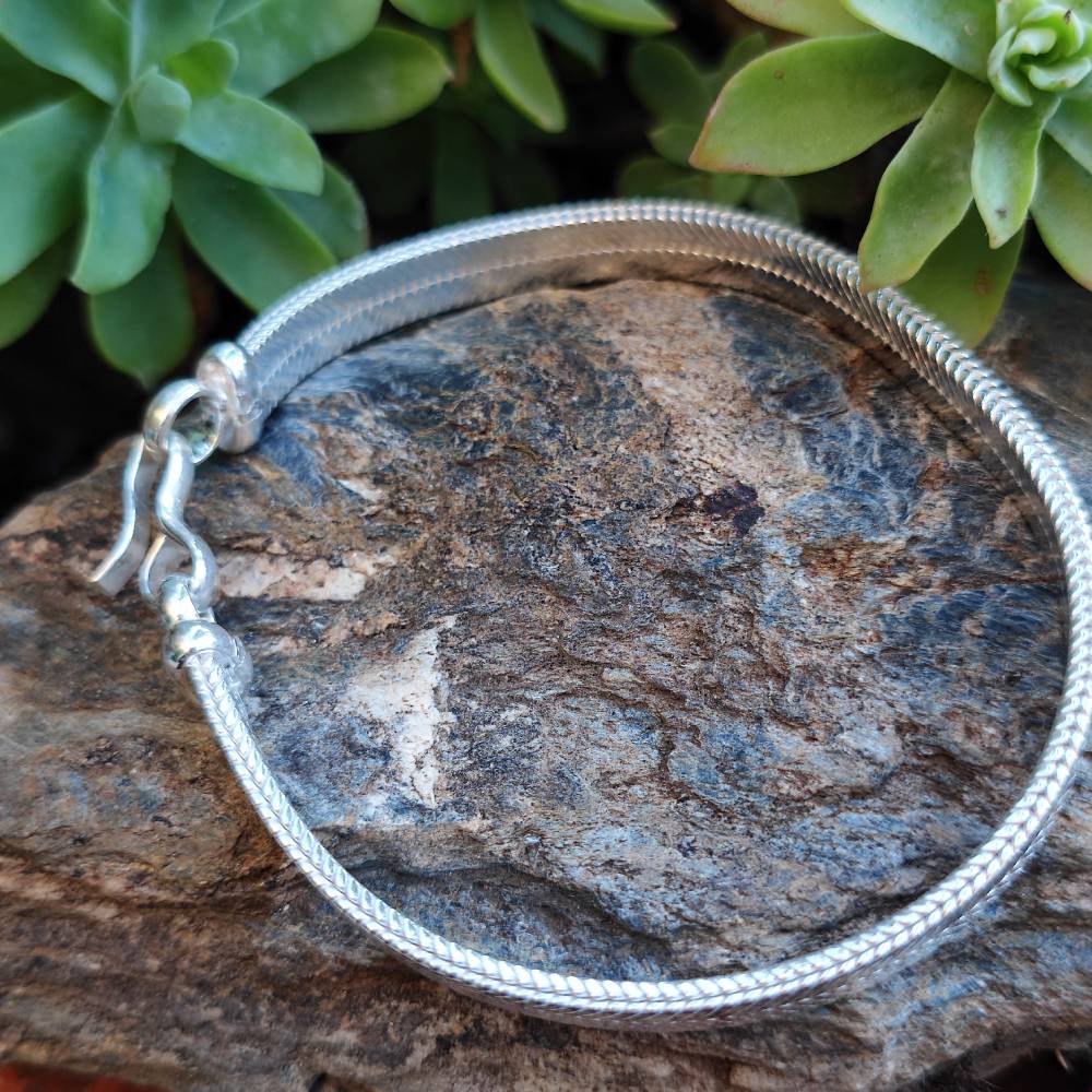Bracciale snake piatto argento 925 - SABLA