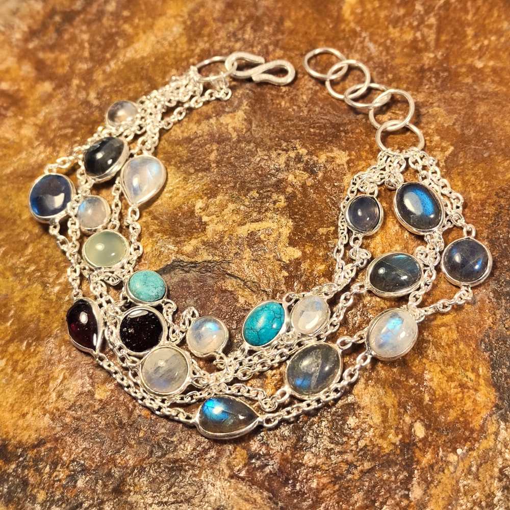 BRACCIALE DENALI con pietre miste in argento 925